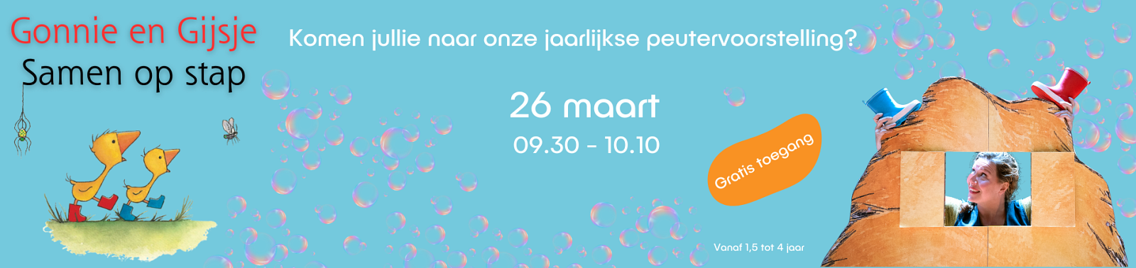 Peutervoorstelling 'Gonnie en Gijsje samen op stap'